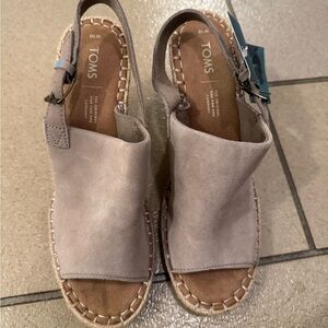 TOMS Women's Gray Espadrille Sandals